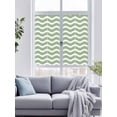 thumbnail image 4 of Static Cling Non Adhesive Window Film, Sage Green Stripe Window Privacy Film Frosted, Farmhouse Striped Modern Waves Moires Opaque Window Coverings for Small Windows, Home, 17.7 x 39.3 Inches, 4 of 9