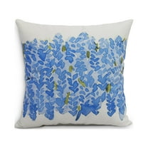 Simply Daisy's Flower Bell Bunch 26 inch Blue Decorative Floral Throw Pillow