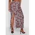 thumbnail image 4 of Women's Tropical Leaf Print Drawstring Waist Maxi Skirt, 4 of 4