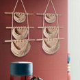 thumbnail image 3 of Cesta de frutas de tres capas para montar en la pared para cocina casera, bolsa tejida decorativa bohemia para frutas y verduras, 3 of 5