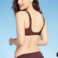 thumbnail image 3 of Kona Sol Women's Rectangle Bralette Bikini Top Medium Mulberry Brown, 3 of 3