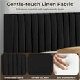 thumbnail image 4 of Yaheetech Upholstered Platform Bed Frame with Channel Tufted Headboard, Queen, Black, 4 of 8