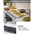 thumbnail image 5 of Stove Top Covers for Electric Stove, Sunflower Glass Stovetop Cover Protector, Summer Botanical Bee Rustic Black Plaid Induction Cooktop Protector Oven Mat for Kitchen Countertop 24"x21", 5 of 8