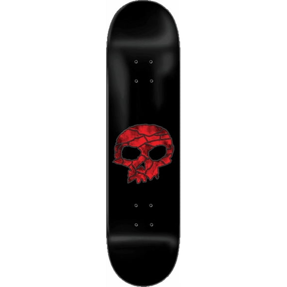 Zero Skateboards Stained Glass Skull Black / Red Skateboard Deck - 8.5" (Deck Only)