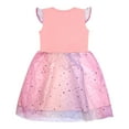 thumbnail image 5 of DLLMJING Toddler Kids Baby Girls Dress Short Sleeve Rainbow Tulle Dress Birthday Party Princess Dresses Tutu Skirt, 6-7 Years, 5 of 8