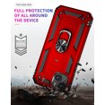 thumbnail image 4 of CASEFIV iPhone 15 Plus Case,Rugged Military Grade Anti-Fall Shockproof Heavy Duty Protective Phone Case with Kickstand Magnetic Ring Stand Full Body Case for Boys Mens,Red, 4 of 6