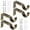 Model A_Bronze_4pcs, variant on Qoosea  Curtain Rod Brackets Ajustable,  4 Pack Curtain Rod Holders,	 Curtain Rod Hooks for Walls, Drapery Rod Holders Hardware Window Curtain Rod Support Hanger for 1 Inch Rod (Black)
