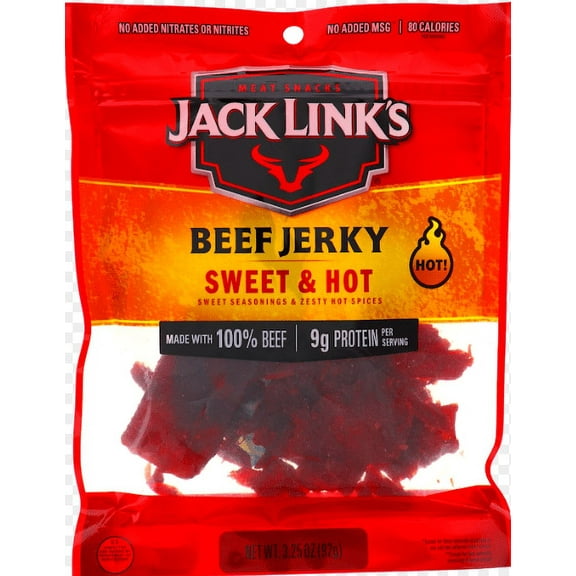 JACK LINK BEEF JERKY SWEET & HOT- Bag 3.25oz