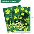 thumbnail image 4 of Double Sided Premium Garden Flag, Happy St. Patricks Day Green Hat with Clover Decorative Garden Flags for Home Decor - Weather Resistant & Double Stitched Yard Flags - 18 x 12.5 Inch, 4 of 6