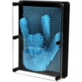 thumbnail image 1 of 3D Clone Pin Art Classic Pin Sculpture Board for Adults Plastic Hand Face Model (Light Blue), 1 of 5