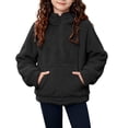 thumbnail image 2 of Fancifize Fancifize Half Zip Sherpa Fleece Sweatshirts for Boys Girls, Mock Neck Fuzzy Warm Pullover Tops with Pockets, 3-14 Years, 2 of 7