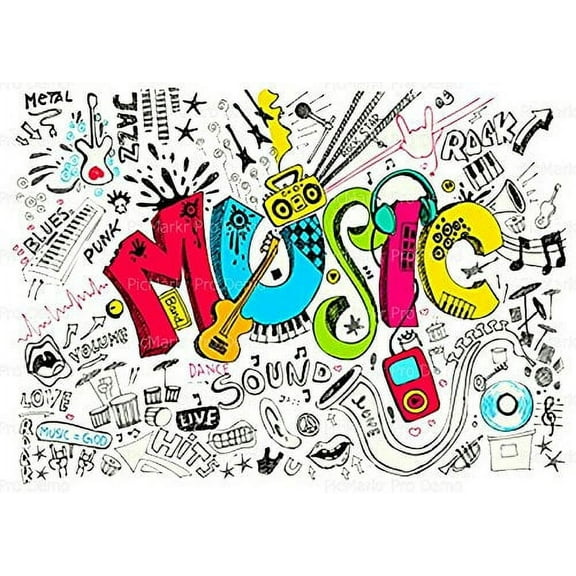 Whimsical Practicality's Music Edible Icing Image