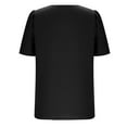 thumbnail image 5 of Fanxing V Neck Plus Size Tees for Women Curvy Black Ice Cool Fiber Short Sleeve Tunics Summer Tops 3D Tailoring, 5 of 6