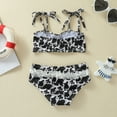 thumbnail image 4 of ASFGIMUJ Toddler Swimsuits For Girls 2 Piece Summer Cow Print Holiday Swimwear Bikini Infant Bathing Suit Girl,Size 3 Months-6 Months, 4 of 9