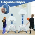 thumbnail image 4 of Topbuy 3-in-1 Basketball Hoop Set Stand Toddler Basketball Hoop Game Set White, 4 of 7