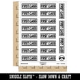thumbnail image 2 of First Class with Border Mail Sticker Set - White - Matte Finish - 2.00" Large, 2 of 7