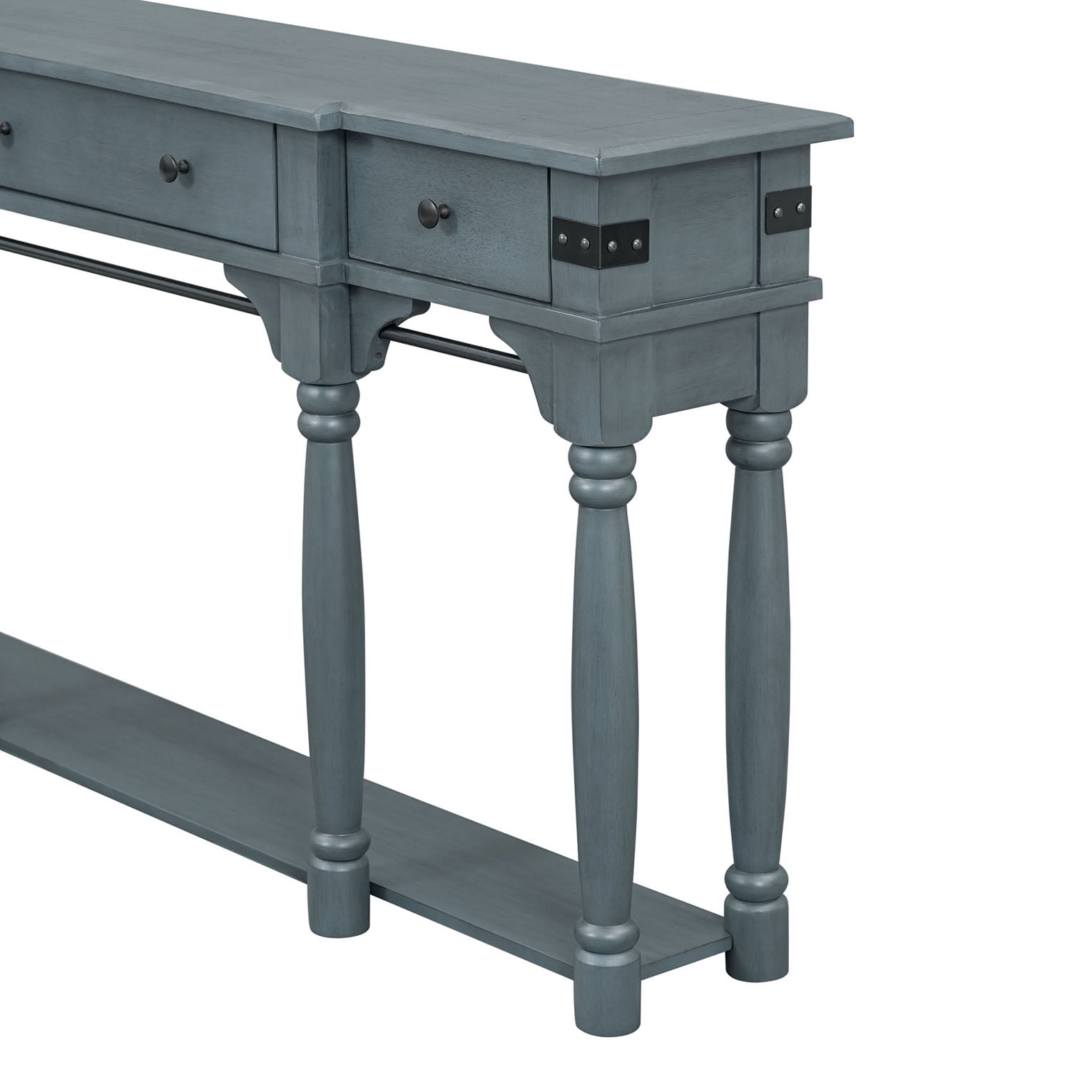 Kadyn 60" Console Table, Entryway Table with Storage Drawers and Bottom Shelf for Entryway, Hallway, Dark Navy Kadyn 60" Console Table, Entryway Table with Storage Drawers and Bottom Shelf for Entryway, Hallway, Dark Navy