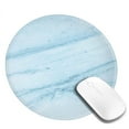thumbnail image 2 of Disketp Light Blue Marble Small Mouse Pad 7.9x7.9 Inches,Washable Round Mousepad For Office Laptop Computer,Non-Slip Rubber Base Mouse Pads For Wireless Mouse, 2 of 9