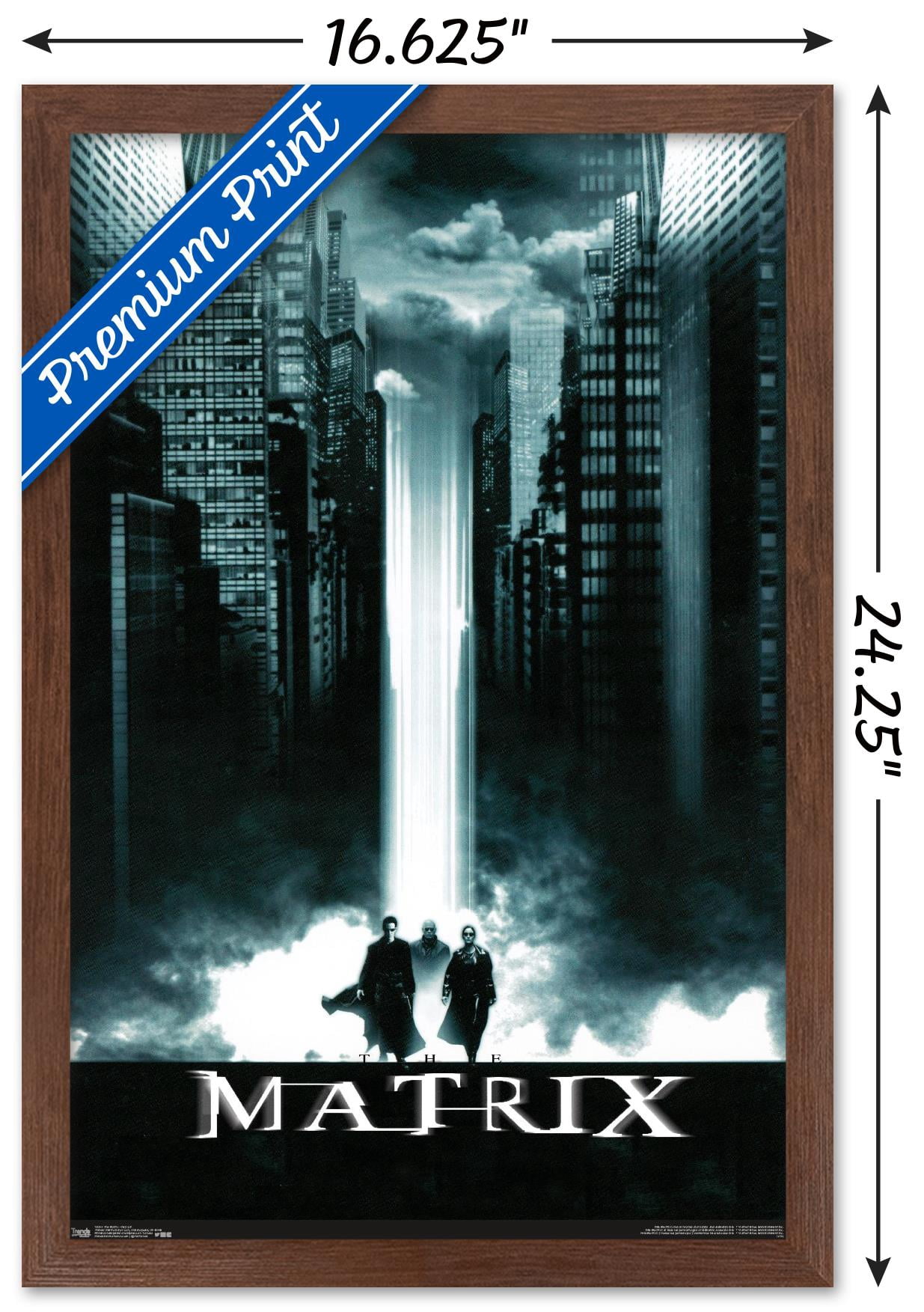 The Matrix - Key Art Wall Poster, 14.725" x 22.375", Framed