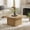 Light Brown, variant on Fnova 31.5" Square Coffee Table, Modern Farmhouse Center Table, Large  Accent Table for Living Room Apartment Lounge Home Decor Furniture