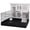 Black(48"L x 48"W x 24"H), variant on Aivituvin Rabbit Hutch Indoor Outdoor, 2-Story Rabbit Cage for Guinea Pigs with 2 Leakproof Trays & 4 Wheels