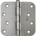 thumbnail image 2 of Stone Harbor Hardware 4" Door Hinges, 5/8" Radius Corner, Antique Nickel, 3-Pack, 2 of 4
