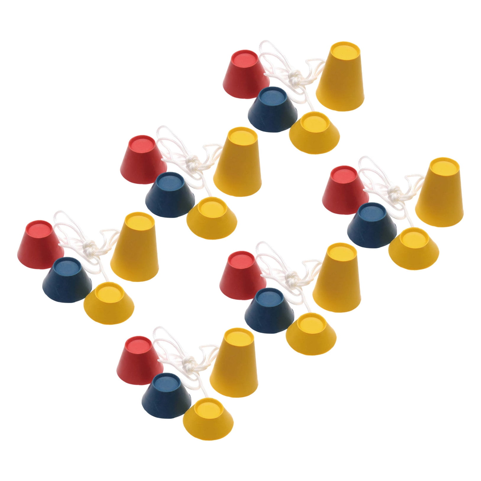 OUNONA 6-Pack Rubber Golf Tees for Driving Range Practice with Bright Assorted Colors and Multiple Height Options