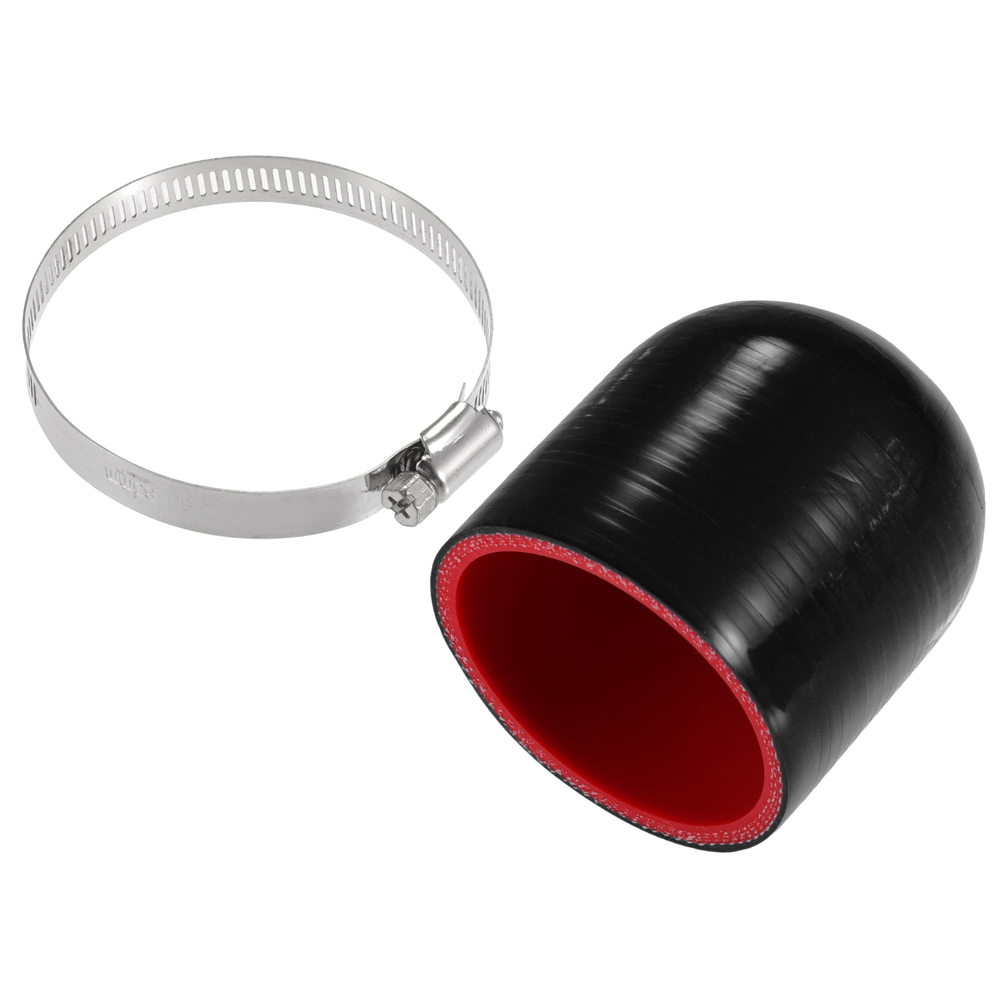 Unique Bargains 1 Set 65mm 2.56" ID Universal Silicone Hose Cap Intake Vacuum Hose End Plug for Car Silicone Black Red