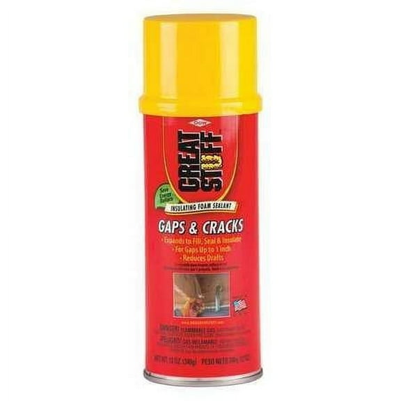 Great Stuff Foam Sealant, Cream, 12 oz., Gaps/Cracks 157901