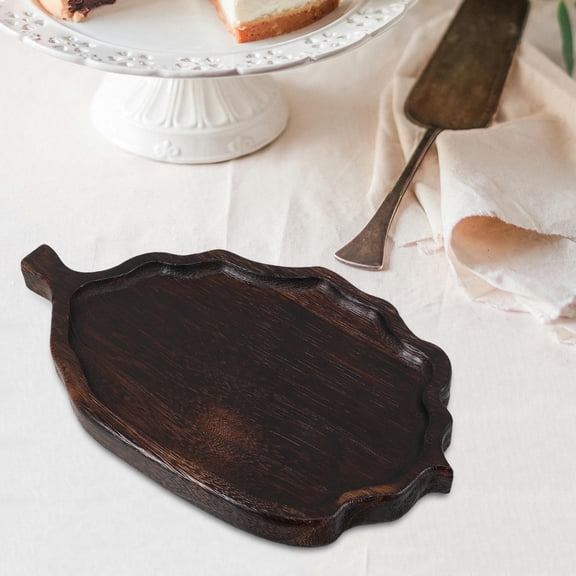 Raindrops Decorative Service Tray Wooden For Family Gatherings 1Pcs 9.4X5.4X0.8In