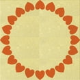 thumbnail image 1 of Ahgly Company Machine Washable Indoor Square Transitional Orange Area Rugs, 6' Square, 1 of 7