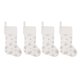 thumbnail image 3 of Rebajas de Temporada, 4 calcetines decorativos navideños con estampado de festival, bolsa de regalo con colgante, bolsa de dulces, medias navideñas falsas de lujo de color blanco crema Akmoler, 3 of 9