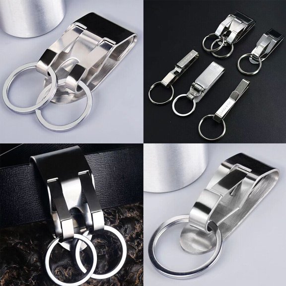 US 1-2 Pack Titanium Carabiner Key Chain Ring Belt Quick Release Detachable Clip