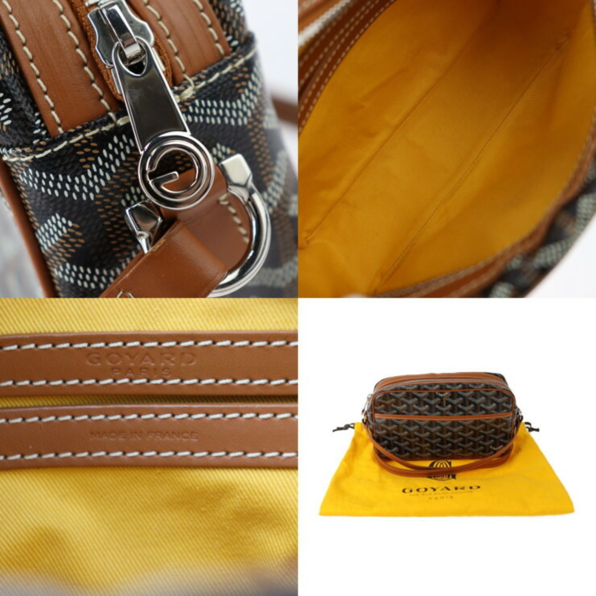 Goyard ブラック/ブラウン ショルダーバッグ セット Pre-Owned GOYARD Goyard Cap Vert PM Shoulder Bag - Leather Black