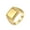 Gold, variant on Unisex Stainless Steel Personality Creative Hip Hop Cool Smooth Surface Square Cut Signet Knight Ring Comfort Fit Silver Size 7