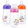 thumbnail image 3 of Nuby Tritan Wide Neck Non-Drip Bottles with Anti-Colic Air System: 9oz./ 270 Ml, 3 Pack, 0M+, Multi, 3 of 4