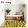 thumbnail image 3 of ODIKA 6'x9' Machine Washable Non-Slip Area Rug, Lattice Everwash Machine Cleanable Floor High Traffic Rug with Pad, Yellow, 518319, 3 of 8