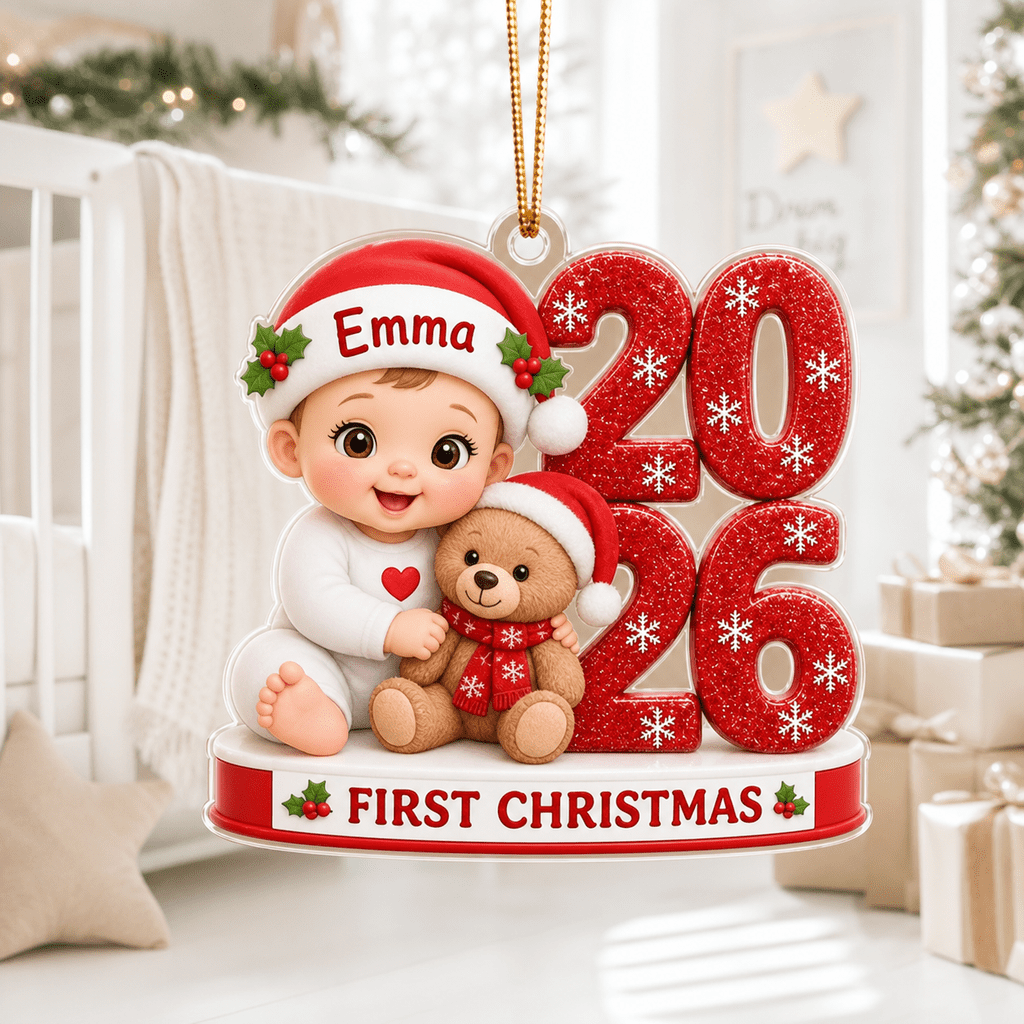 CLOUD MANOR Personalized Ornament Baby First Christmas 2026
