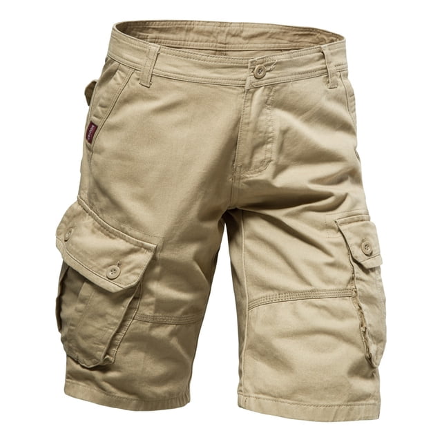 SHIXIAOO Pantalons Cargo d'Été pour Hommes Couleur Unie Poche Attache Grande Taille Shorts de Lavage Pantalons de Cuisine pour Hommes Mousse à Mémoire Pantalons pour Hommes 42x34 Vêtements de Travail de Construction pour Hommes Pantalons Cargo pour Hommes Ample Grand et