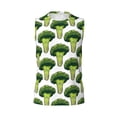 thumbnail image 6 of Picia Cute Broccoli mens Cotton Tank Undershirts , Moisture-wicking Ribbed Tanks, Lightweight Cotton Tank Undershirts-Small, 6 of 8