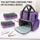 thumbnail image 3 of Bolsa organizadora de maquillaje estuche de maquillaje ahorrador de espacio diseño de doble capa para mujeres y niñas, 3 of 9