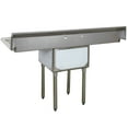 thumbnail image 5 of 54 in. Commercial Single Compartment Sink with Left Right Drain Board NSF Certified, 5 of 9