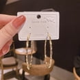 thumbnail image 4 of Summer New Color Texture Ring Stud Earrings Temperament Fashion Personality Light Luxury S925 Silver Needle Earrings, 4 of 11