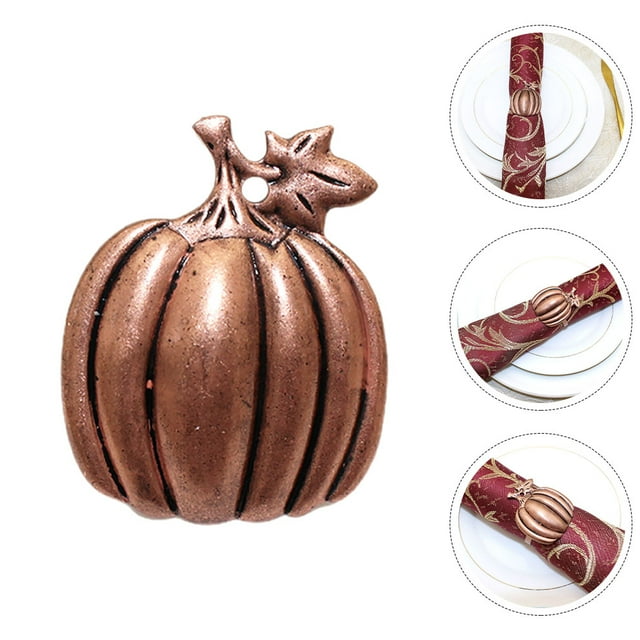 unbranded Decorativos Para Servilletas Con De Calabaza En Aleación Color Café