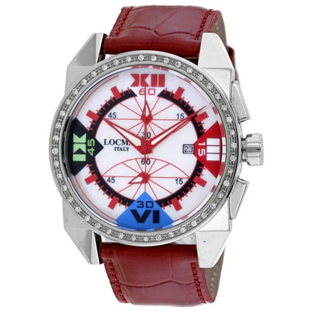 Locman Women's Diamond Classic Mother of Pearl Dial Watch - 160MOPRDD/RD