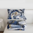 thumbnail image 5 of meiyoeat Blue Gold Marble King Size Comforter Sets For Kids,Fluid Swirl Design Comforters King Size For Adults,Light Gray Reversible,3-Piece, 5 of 7