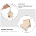 thumbnail image 6 of Jiyike 2pcs Wooden Bird Nest House Shaped Bird Feeder Garden Balcony Hanging Bird Feeder, 6 of 10