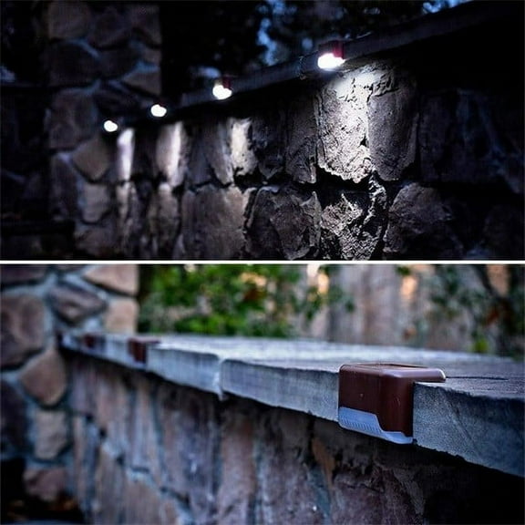 RuiJiao Solar Staircase Lights Outdoor - Waterproof Staircase Solar Lights Outdoor, Staircase Light Solar Powered, for Outside, Backyard/Step/Patio/Stair Railings and Wall