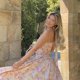 thumbnail image 4 of WhereMery Elegantes vestidos largos con hombros descubiertos, estampado estético, corte entallado, sin mangas, vestidos de fiesta elegantes de verano ajustados, 4 of 5