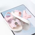 thumbnail image 4 of Xijirk Girls Glitter Beaded Sandals Soft Soles Summer Children Shoes for Casual Wear,5.5-6 Years, 4 of 7